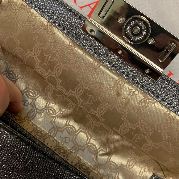 Ivanka Trump Silver Chrome Clutch New With Tags - Picture 5 of 11